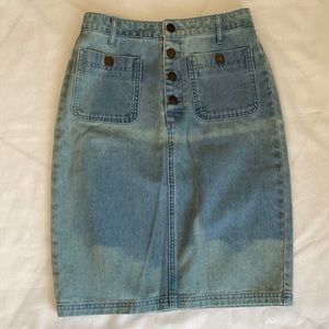 NWT Mid length cupcakes & Cashmere denim skirt - 4